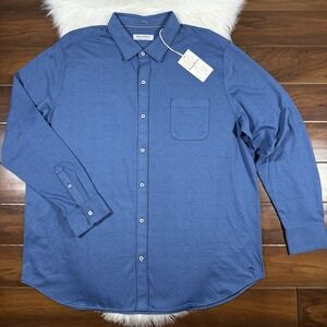 NEW Tommy Bahama Men's Size 3XLT Blue San Lucio Diamond Isles Stretch Shirt